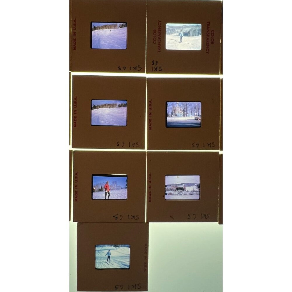 19 Vintage 1960s Mixed-Race Couple Ski Resort Photo Slides Leisure Collection - Picture 3 of 5